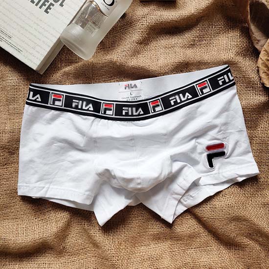 Boxer Fila Hombre Blanco Negro Rojo